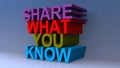 Share what you know on blue