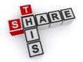 Share this word block Royalty Free Stock Photo