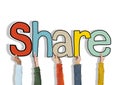 Share Word Concept Isolated on Background Royalty Free Stock Photo