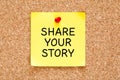 Share Your Story Post it Note