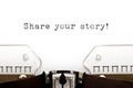 Share Your Story Typewriter