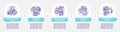 Shareable content creation vector infographic template