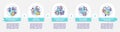 Shareable content methods vector infographic template