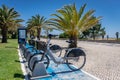 Shared bicycles in Buarcos, Figueira da Foz, Portugal Royalty Free Stock Photo