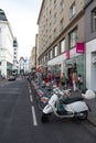 Shared Bikes stand on Vienna street