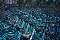shared bikes in Wuhan city