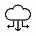 Shared Cloud icon vector