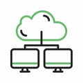 Shared Cloud icon vector image.