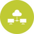 Shared Cloud icon vector image.