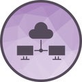 Shared Cloud icon vector image.