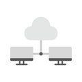 Shared Cloud icon vector image.