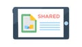 Shared Document & Collaboration on Tablet, vector design Generative AI Royalty Free Stock Photo