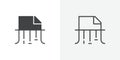 Shared file icon flat and simple set design