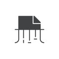 Shared file icon flat and simple set design