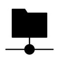 Shared Folder Icon. Vector Simple Minimal 96x96 Pictogram Royalty Free Stock Photo