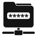 Shared folder safe icon simple vector. Secure policy Royalty Free Stock Photo
