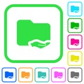 Shared folder vivid colored flat icons