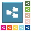 Shared folders white icons on edged square buttons