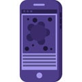 Shared hosting icon mobile phone vector isolated Royalty Free Stock Photo