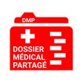 Shared medical record called DMP in French language Royalty Free Stock Photo