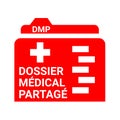 Shared medical record called DMP in French language