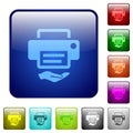 Shared printer color square buttons