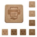 Shared printer wooden buttons