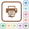 Shared printer simple icons Royalty Free Stock Photo