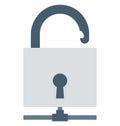 Shared protection, lock shared, Isolated Vector icons that can be easily modified or edit Royalty Free Stock Photo