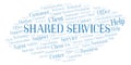 Shared Services word cloud Royalty Free Stock Photo