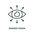 Shared Vision icon outline style. Thin line creative Shared Vision icon for logo, graphic design and more