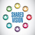 shared vision people diversity illustration design