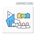 Shareholder agreement color icon