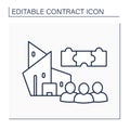 Shareholder agreement line icon