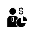 Shareholder black glyph icon