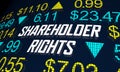 Shareholder Rights Investor Legal Protection Stock Market Law 3d Illustration