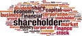 Shareholder word cloud Royalty Free Stock Photo
