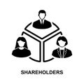 Shareholders icon isolated on white background