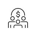 Shareholders icon in vector. Logotype