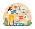 Sharent. Parents frequently sharing their child personal data and details