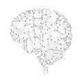 Shares of the brain, polygon, dots 4 Royalty Free Stock Photo