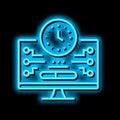 shareware upload neon glow icon illustration Royalty Free Stock Photo