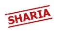 SHARIA Red Corroded Seal with Lines