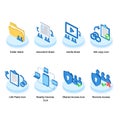 Sharing and Access Control Icons Set Royalty Free Stock Photo