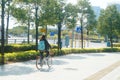 Sharing bicycles in the streets, convenient for people to travel. In Shenzhen, china. Royalty Free Stock Photo