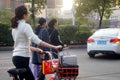 Sharing bicycles in the streets, convenient for people to travel. In Shenzhen, china. Royalty Free Stock Photo
