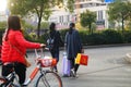 Sharing bicycles in the streets, convenient for people to travel. In Shenzhen, china. Royalty Free Stock Photo