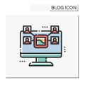 Sharing content color icon