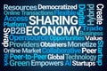 Sharing Economy Word Cloud Royalty Free Stock Photo