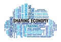 Sharing Economy Word Cloud. Royalty Free Stock Photo